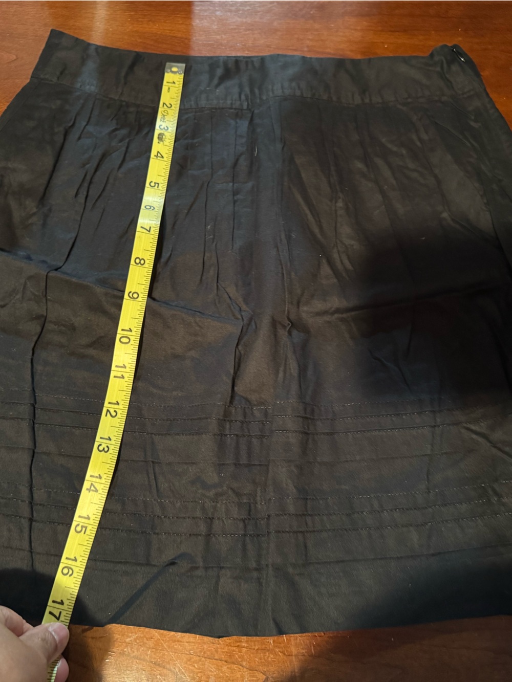 LOFT Dark Brown Satin-Look Blouse